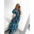 Damen-Sommerkleid mit langen Ärmeln (S/M, L/XL Einheitsgröße) VISKOSE AINUOSI FRENCH FASHION FMPZM23A081-6