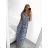 Ärmelloses langes Sommerkleid für Damen (Einheitsgröße S/M) ICECOOL AINUOSI FRENCH FASHION FMPZM23023-4 schwarz M / L