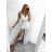 Šaty letní na ramínka dámské (S/M ONE SIZE) ITALSKÁ MÓDA IMPBB22B21841 S/M weiß
