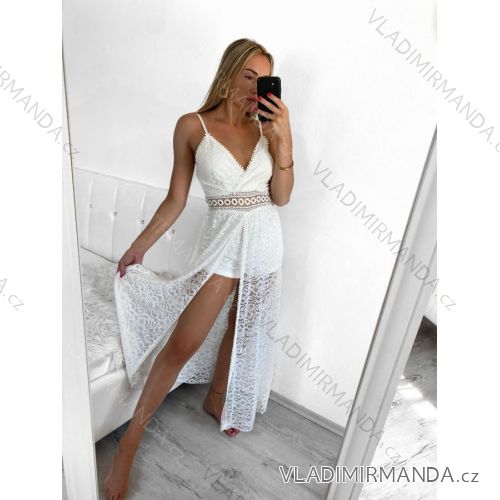 Šaty letní na ramínka dámské (S/M ONE SIZE) ITALSKÁ MÓDA IMPBB22B21841 S/M weiß