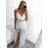 Šaty letní na ramínka dámské (S/M ONE SIZE) ITALSKÁ MÓDA IMPBB22B21841 S/M weiß