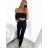 Elegantes Sommerhosen-Set und Damenoberteil (S / M ONE SIZE) ITALIAN FASHION IMWG221626