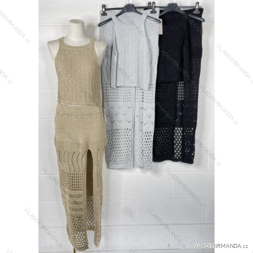 Set aus langem Rock und ärmellosem Oberteil für Damen (Einheitsgröße S/M) ITALIAN FASHION IMPBB232136l