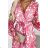 476-1 ENRICA Kleid mit Ausschnitt und langen Ärmeln – PINK WAVES – Mesh