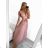 Langes Party-Elegantes Sommerkleid für Damen (Einheitsgröße S/M) ITALIAN FASHION IMPSH233584 Rosa S/M