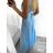 Langes Party-Elegantes Sommerkleid für Damen (Einheitsgröße S/M) ITALIAN FASHION IMPSH233584 Rosa S/M
