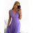 Langes Party-Elegantes Sommerkleid für Damen (Einheitsgröße S/M) ITALIAN FASHION IMPSH233584 Rosa S/M