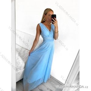 Langes, elegantes, ärmelloses Partykleid für Damen (S/M EINHEITSGRÖSSE) ITALIAN FASHION IMPSH233584/DU
