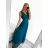Langes, lässiges, elegantes, ärmelloses Damenkleid (S/M EINHEITSGRÖSSE) ITALIAN FASHION IMPSH233584/DU Khaki