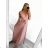 Langes, lässiges, elegantes, ärmelloses Damenkleid (S/M EINHEITSGRÖSSE) ITALIAN FASHION IMPSH233584/DU Khaki