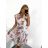 Damen-Sommerkleid aus Chiffon mit kurzen Ärmeln (Einheitsgröße S/M) FRENCH FASHION IMPES239581