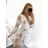Sommerkleid Carmen aus Musselin für Damen (Einheitsgröße S/M) ITALIAN FASHION IMWE231506 S/M weiß
