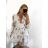 Sommerkleid Carmen aus Musselin für Damen (Einheitsgröße S/M) ITALIAN FASHION IMWE231506 S/M weiß