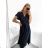 Langes Sommerkleid mit kurzen Ärmeln für Damen (Einheitsgröße S/M) ITALIAN FASHION IMPLM2323529
