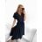 Langes Sommerkleid mit kurzen Ärmeln für Damen (Einheitsgröße S/M) ITALIAN FASHION IMPLM2323529
