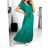 Langes Sommerkleid mit kurzen Ärmeln für Damen (Einheitsgröße S/M) ITALIAN FASHION IM323111