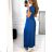 Langes Sommerkleid mit kurzen Ärmeln für Damen (Einheitsgröße S/M) ITALIAN FASHION IM323111