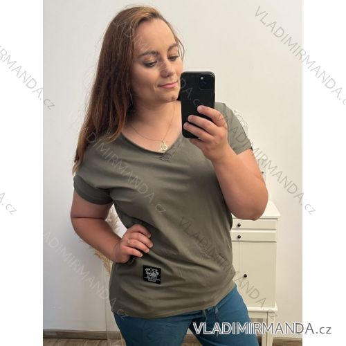 Kurzarm-Tunika für Damen in Übergröße (2XL/3XL/4XL Einheitsgröße) ITALIAN FASHION IMC23258