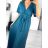 Langes, elegantes Kurzarmkleid für Damen (Einheitsgröße S/M) ITALIAN FASHION IMWE235478