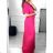 Langes, elegantes Kurzarmkleid für Damen (Einheitsgröße S/M) ITALIAN FASHION IMWE235478