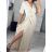 Langes, elegantes Kurzarmkleid für Damen (Einheitsgröße S/M) ITALIAN FASHION IMWE235478