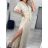 Langes, elegantes Kurzarmkleid für Damen (Einheitsgröße S/M) ITALIAN FASHION IMWE235478
