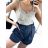 Damen-Träger-Crop-Top (Einheitsgröße S/M) ITALIAN FASHION IMWK231202