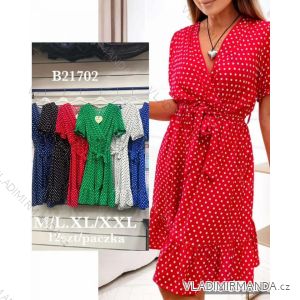Damen-Sommerkleid mit kurzen Ärmeln (M/L-XL/2XL) POLISH FASHION PMWB23B21702