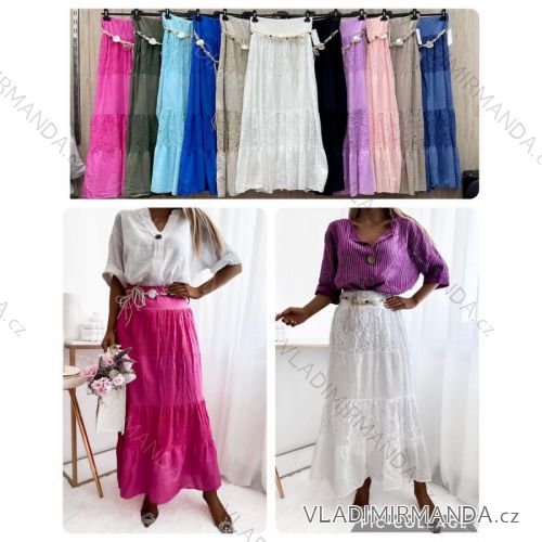 Sommerkleid Carmen aus Musselin für Damen (Einheitsgröße S/M) ITALIAN FASHION IMWE231506