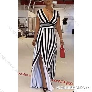 Sommerkleid für Damen, langes Maxikleid mit kurzen Ärmeln (Einheitsgröße S/M) ITALIAN FASHION IMM23M20835