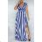 Sommerkleid für Damen, langes Maxikleid mit kurzen Ärmeln (Einheitsgröße S/M) ITALIAN FASHION IMM23M20835