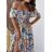 Carmen Sommer Sommer Schulterkleid (UNI S / M) ITALIENISCHE MODE IMM20628