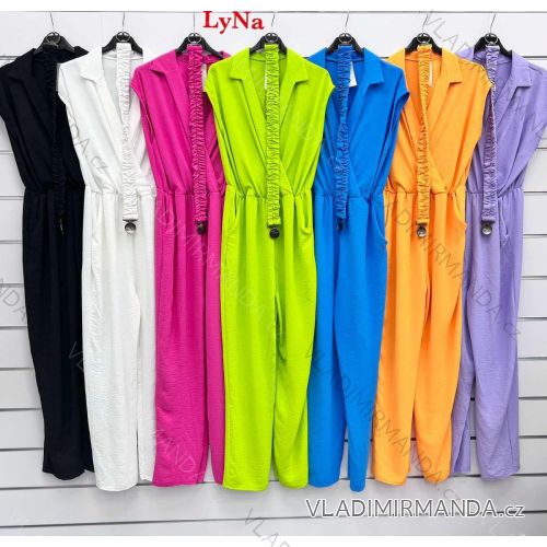 Langes Chiffon-Kurzarmkleid für Damen (S/M ONE SIZE) ITALIAN FASHION IMWGM23456