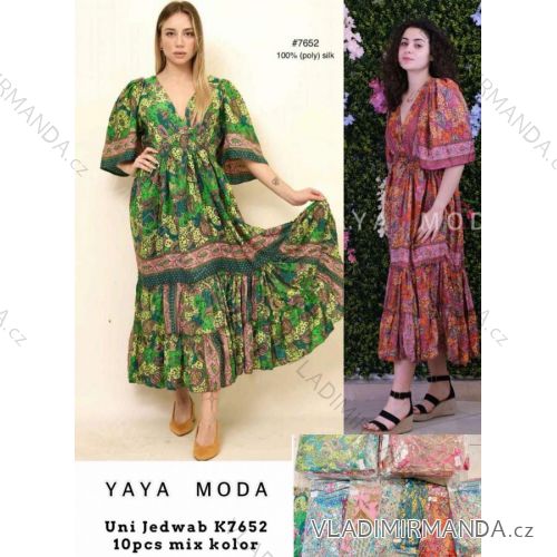 Kurzärmliges Sommerkleid für Damen (S / M ONE SIZE) ITALIAN FASHION IMWB22017