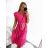 Sommerkleid für Damen, langes Maxikleid mit kurzen Ärmeln (Einheitsgröße S/M) ITALIAN FASHION IMM23M20835 S/M schwarz