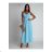 Damen Plus Size (42-46) langes elegantes ärmelloses Partykleid POLISH FASHION PMLBC23265-10 S/M dunkelrosa