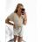 Kurzer Sommer-Kurzarm-Overall für Damen (S/M ONE SIZE) ITALIAN FASHION IMM23M13226/DU S/M beige