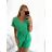 Kurzer Sommer-Kurzarm-Overall für Damen (S/M ONE SIZE) ITALIAN FASHION IMM23M13226/DU S/M beige