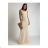 Damen Plus Size (42-46) langes elegantes ärmelloses Partykleid POLISH FASHION PMLBC23265-10 S/M béžová