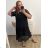 Langes, kurzärmliges Damenkleid in Übergröße (2XL/3XL/4XL Einheitsgröße) ITALIAN FASHION IMWA231189
