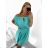 Sommerkleid mit ärmelloser Handtasche Damen (S / M ONE SIZE) ITALIAN FASHION IM422601 S/M schwarz