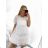 Damen-Sommerkleid aus Spitze mit kurzen Ärmeln (Einheitsgröße S/M/L) ITALIAN FASHION IMBM23054
