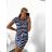Kleid Kurzarm langen Sommerstreifen Damen (uni sl) ITALIENISCHE MODA IM718227
