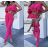 Elegantes Sommerhosen-Set und Damenoberteil (S / M ONE SIZE) ITALIAN FASHION IMWG221626