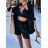 Set aus Sommerhemd, Top und Shorts für Damen (Einheitsgröße S/M) ITALIAN FASHION IMWGB232313