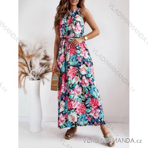 Langes, elegantes, ärmelloses Damenkleid (Einheitsgröße S/M) ITALIAN FASHION IMWGB232315