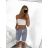 Tunika T-Shirt Kurzarm Damen übergroß (XL / 2XL) ITALIAN FASHION IM721099