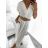 Shirt verlängert 3/4 Langarm Damen (L/XL/2XL ONE SIZE) ITALIAN FASHION IM423025 L/XL weiß
