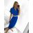 Sommer Midi Kurzarm Sommerkleid (S / M / L ONE SIZE) ITALIAN FASHION IMWA222563 schwarz M / L