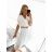 Sommer Midi Kurzarm Sommerkleid (S / M / L ONE SIZE) ITALIAN FASHION IMWA222563 schwarz M / L